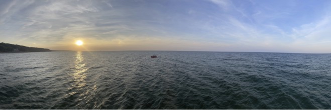 Sunset, pier, Heiligendamm is the oldest seaside resort in Germany and continental Europe, founded