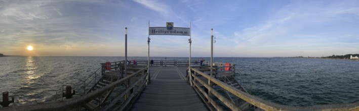 Sunset, pier, Heiligendamm is the oldest seaside resort in Germany and continental Europe, founded