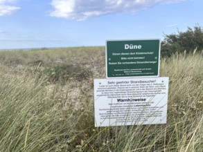 Dune, dune landscape near Nienhagen, protected, coastal protection, Baltic Sea coast, Rostock
