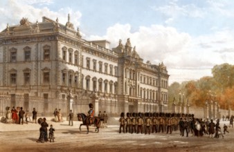 Buckingham Palace, 19th century, the London residence of the reigning monarch of the United