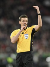 Referee Daniel Siebert gesture gesture soccer Bundesliga, DFB-Pokal, Allianz Arena, Munich, Bayern,