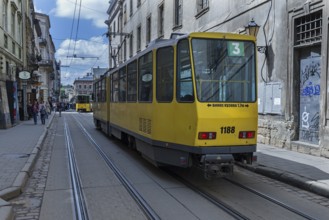 Old tram in Lviv Ukraine