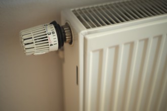 Interior view, thermostat, controller, valve, radiator valve, heating system, energy costs,