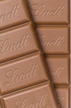 Lindt chocolate Swiss chocolate bar chocolate background with logo in Stuttgart, Germany