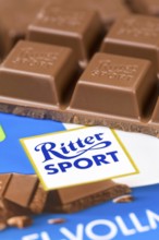 Ritter Sport chocolate whole milk chocolate bar chocolates with logo in Stuttgart, Germany