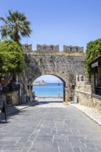 Panayia Blessed Virgin Mary Gate from the Middle Ages in the old town of the island of Rhodes,