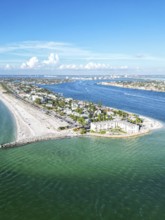 St. Pete Beach near Saint Petersburg Florida Pass-a-Cricket Beach Beach and sea from above Aerial