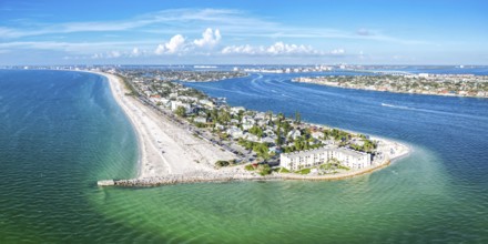 St. Pete Beach near Saint Petersburg Florida Pass-a-Cricket Beach beach and sea panorama from above