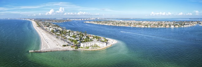 St. Pete Beach near Saint Petersburg Florida Panorama Pass-a-Cricket Beach beach and sea from above