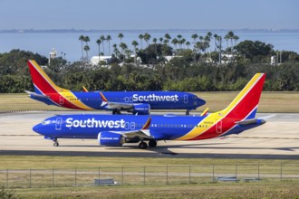 Southwest Airlines Boeing 737 MAX 8 aircraft with license plate N8882Q at Tampa airport, USA