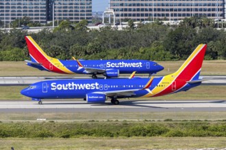 Southwest Airlines Boeing 737 aircraft with license plate N8503A at Tampa airport, USA