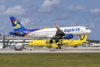 Spirit Airlines Airbus A320 aircraft with license plate N631NK at Fort Lauderdale airport, USA