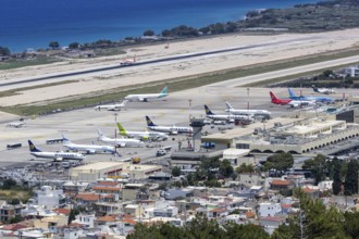 View of Rhodes airport, Greece
