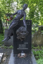 Grave of church scholar Noët von Smyrna, Lützenhofer cemetery Lychakivsky cemetery, Lviv, Galicia,