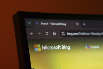 Dhaka, Bangladesh- 02 June 2025: Close-up of a computer screen displaying the Microsoft Bing web