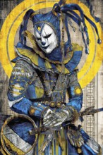 Modern representation of tarot card The Fool symbolizing innocence, freedom, originality,