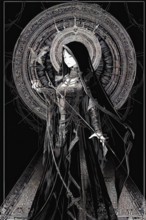 Modern representation of tarot card The High Priestess symbolizing desirability, mystery,