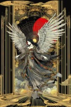 Modern representation of tarot card The Temperance symbolizing balance, peace, moderation, harmony,