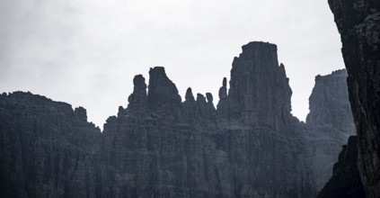 Pointed cliffs, mountainous landscape, Brenta Mountains, Brenta-Adamello Natural Park, Trentino,