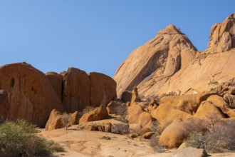 Majestic rocks in the desert under bright sky, Spitzkoppe, Namibia
