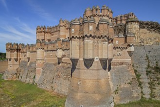 Castle of Coca, 15th century Spanish Mudejar brickwork with Moorish Muslim design, province of
