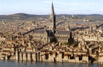 View of St Paul's Cathedral, London, England, Europe, 1540