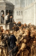 Gilbert Bourne, the last Roman Catholic Bishop of Bath and Wells, preaching at St Paul's Cross,