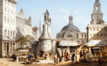 The STOCKS MARKET, Site of the Mansion House, London, 18th century