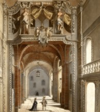 Interior of the Duke's Theatre, The Empress of Morocco, 1673, London, England, United Kingdom