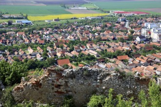 View of the town of Rasnov, near Brasov, Brasov, in Romania