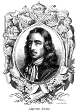 Algernon Sidney or Sydney (1623 - 1683) Kingdom of England, portrait, politician, opponent of the