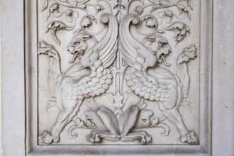 Decorative bas-relief depicting griffin, Royal Academy of Arts, Art Gallery and Academy of Arts,