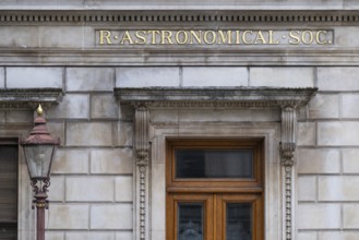 Entrance to the Royal Astronomical Society of London, Burlington House, Piccadilly, London,