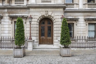 Entrance to the Society of Antiquaries Historical Society, Burlington House, Piccadilly, London,
