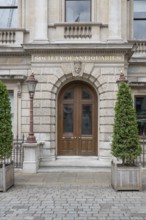 Entrance to the Society of Antiquaries Historical Society, Burlington House, Piccadilly, London,