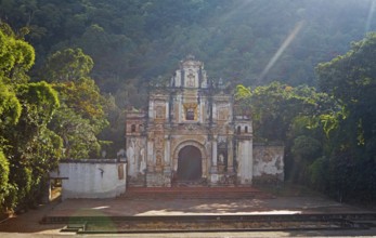 Ermita de la Santa Cruz Church in the morning, Old Town, Antigua, Highlands, Sacatepéquez