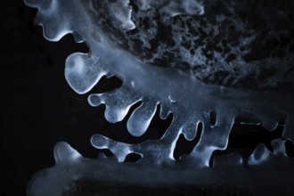 Frozen ice structures with abstract shapes, sea, corpo or corppo, southwestern archipelago, Finland