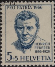 Heinrich Federer (1866-1928) was a Swiss writer and a familiar portrayer of folk life and nature in