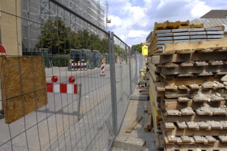 Barrier fence at a construction site