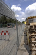 Barrier fence at a construction site