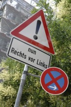 Traffic signs, absolute stopping ban and danger zone