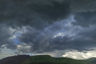 Rain clouds in the southern Carpathian Arc, Transylvania, Romania