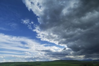 Rain clouds in the southern Carpathian Arc, Transylvania, Romania