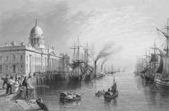 The Custom House on the River Liffey, formerly customs today government building from 1791,