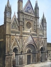 Historical photo (ca 1880) of Orvieto, Orvieto Cathedral, Duomo di Orvieto, Cattedrale di Santa