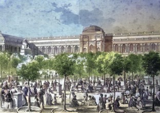 The Dresden Zwinger, a palace in the German city of Dresden, here on a Sunday afternoon with many