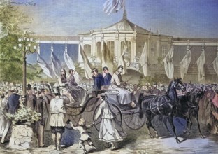 Grand Duke Konstantin Nikolayevich of Russia, 1827 - 1892 and George I of Greece in Pavlovsk, Saint