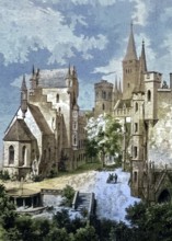 Courtyard of Hohenzollern Castle, Baden-Württemberg, Germany/Courtyard of Hohenzollern Castle,