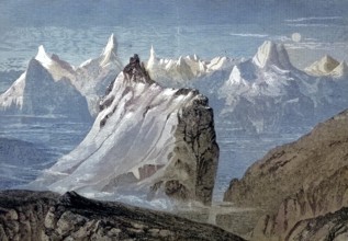 The mountains of the Alps in the Bernese Oberland, Switzerland, view from the Faulhorn/The