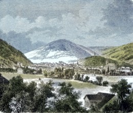 View of Suhl, a city in Thuringia, Germany/view of Suhl, a city in Thuringia, Germany, historical,